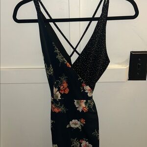 Floral Navy Topshop Wrap Dress